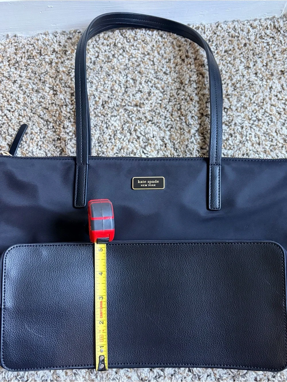 Kate Spade Outlet Hayden Top Zip Tote — Black Nylon